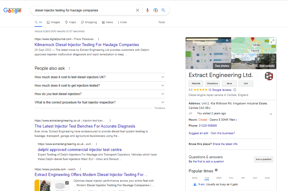 search-results-diesel-injector-testing-carlisle Search results for diesel injector testing served up when I'm logged in to Google in Carlisle