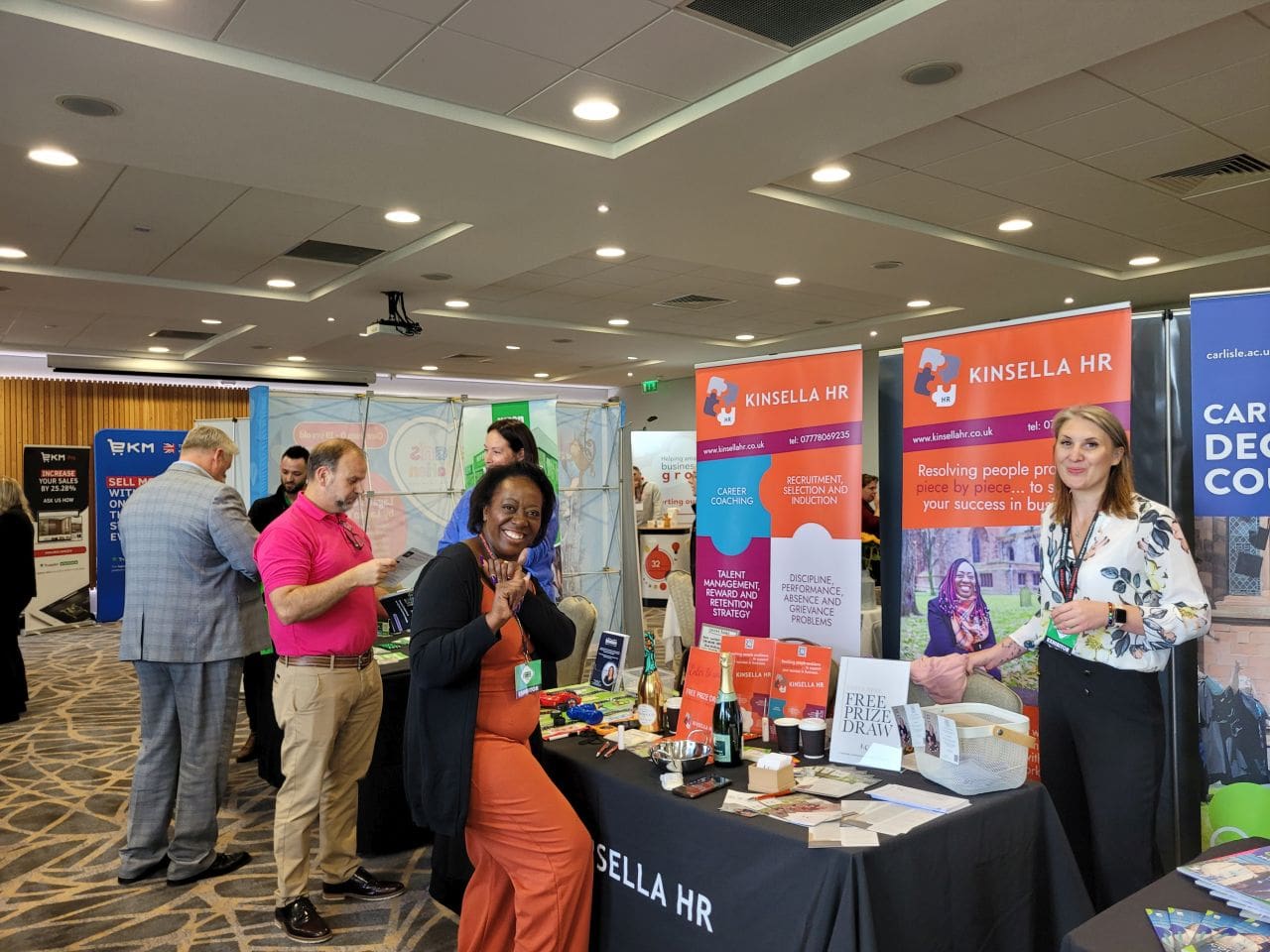 Carlisle Ambassadors at Carlisle Racecourse Mel of Kinsella HR and Laura Cadman at their display stand.